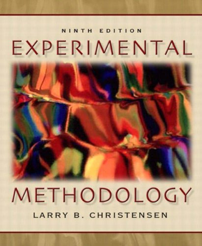 Imagen de archivo de Experimental Methodology a la venta por Better World Books