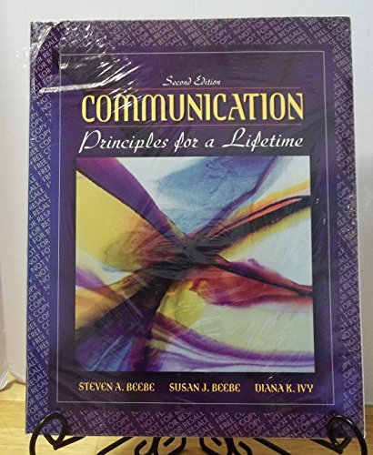 Stock image for Communication Principles for a Lifetime Second Edition for sale by Village Books and Music