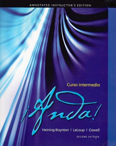 Stock image for Annotated Instructor's Edition for Anda! Curso Intermedio for sale by Better World Books: West