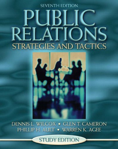 9780205404537: Public Relations: Strategies and Tactics (Study Edition)