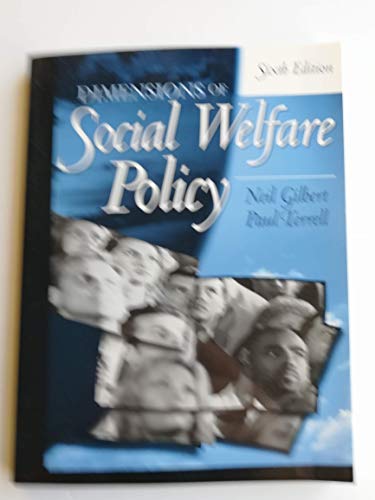 Beispielbild fr Dimensions of Social Welfare Policy zum Verkauf von Better World Books