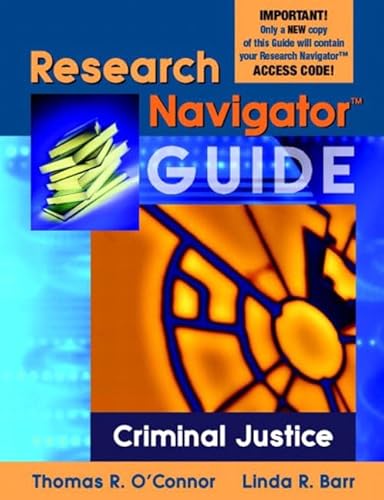 Imagen de archivo de Research Navigator Guide for Criminal Justice (Valuepack item only) a la venta por Books From California