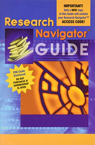 Imagen de archivo de Research Navigator Guide a la venta por a2zbooks