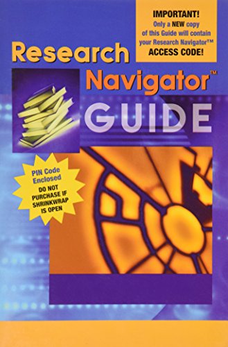 Stock image for Research Navigator Guide for sale by a2zbooks