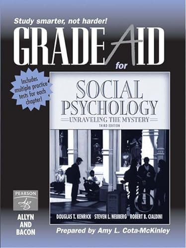 Beispielbild fr Gradeaid for Social Psychology: Unraveling the Mystery (Workbook for the 3rd edition) zum Verkauf von HPB-Red