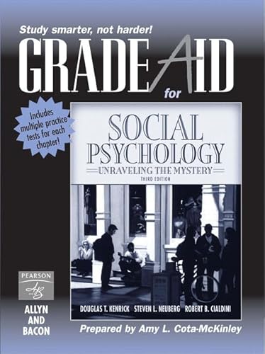 Imagen de archivo de Gradeaid for Social Psychology: Unraveling the Mystery (Workbook for the 3rd edition) a la venta por HPB-Red