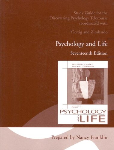 Imagen de archivo de Study Guide for the Discovering Psychology Telecourse coordinated with Gerrig and Zimbardo - Psychology & Life a la venta por HPB-Red