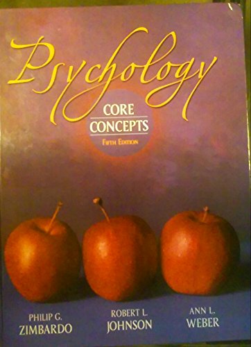 Stock image for Psychology: Core Concepts for sale by BookHolders