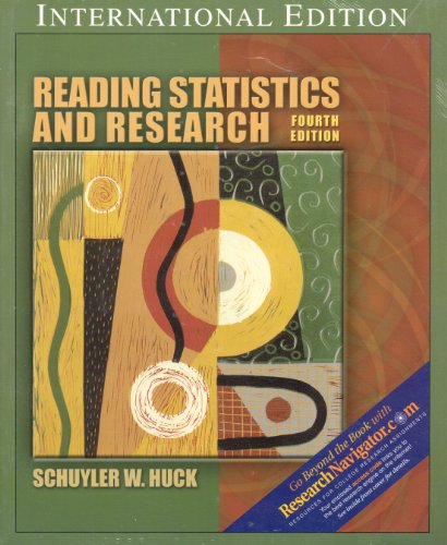 Beispielbild fr Reading Statistics and Research zum Verkauf von Anybook.com