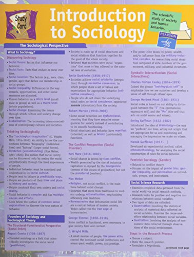 Introduction to Sociology Study Card (9780205446087) by Allyn & Bacon