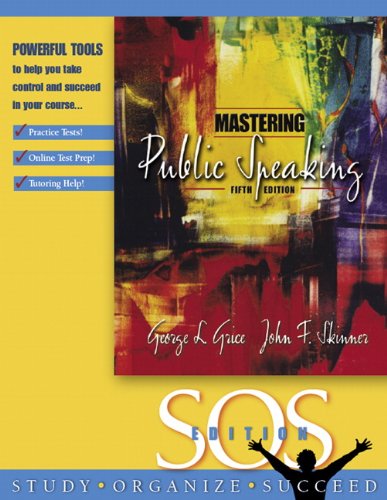Imagen de archivo de Mastering Public Speaking, S.O.S. Edition (5th Edition) a la venta por Solr Books