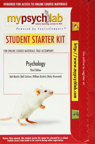 Beispielbild fr MyPsychLab CourseCompass Access Card: Martin, Psychology, 3e zum Verkauf von D2D Books