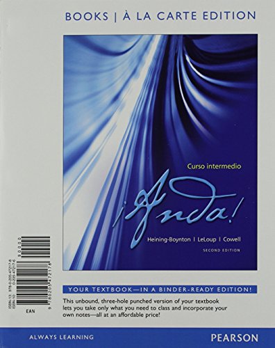 Stock image for Anda! Curso intermedio, Books a la Carte Edition (2nd Edition) for sale by Booksavers of Virginia