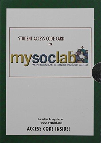 Imagen de archivo de MySocLab - Student Access Code Card a la venta por BookHolders