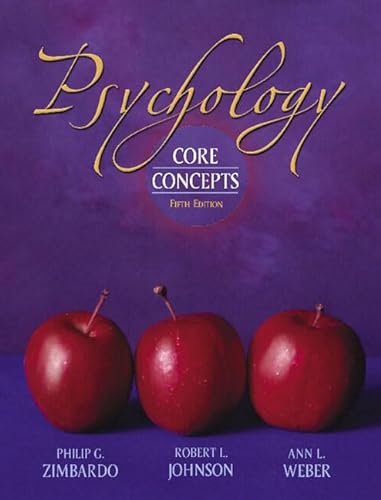 Beispielbild fr Psychology : Core Concepts zum Verkauf von BookHolders