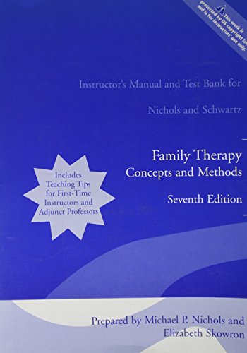 Stock image for Instructor's Manual and Test Bank for Family Therapy Concepts and Methods for sale by HPB-Red