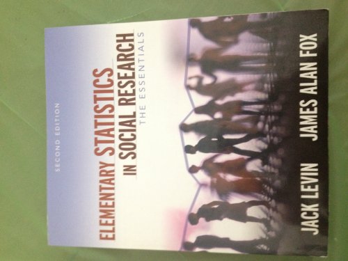 Stock image for Elementary Statistics in Social Research : The Essentials for sale by Better World Books