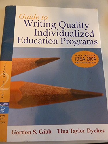 9780205495450: Guide to Writing Quality Individualized Education Programs