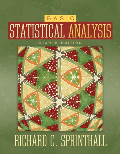 Beispielbild fr Basic Statistical Analysis zum Verkauf von BooksRun