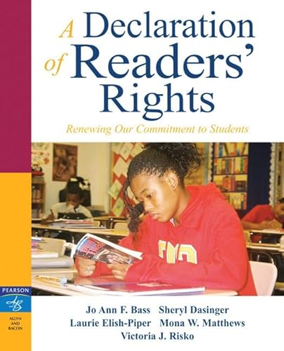 Imagen de archivo de A Declaration of Readers' Rights: Renewing Our Commitment to Students a la venta por Open Books