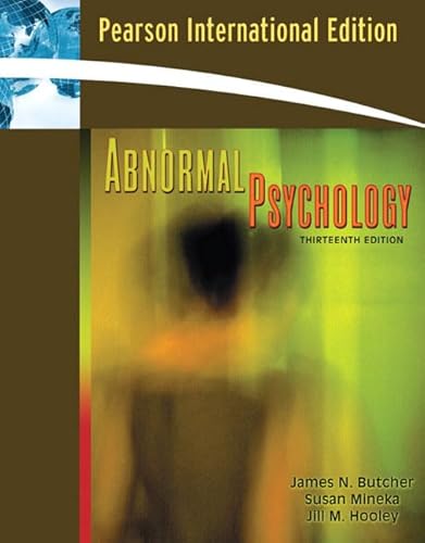 Beispielbild fr Abnormal Psychology: International Edition zum Verkauf von Modernes Antiquariat an der Kyll