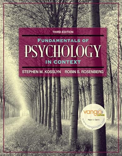 Beispielbild fr Fundamentals of Psychology in Context: The Brain, the Person, the World zum Verkauf von Wonder Book