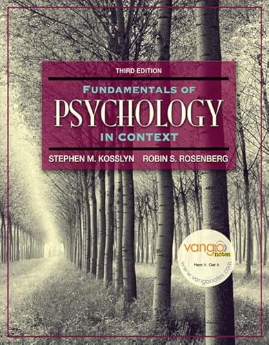 Imagen de archivo de Fundamentals of Psychology in Context a la venta por Better World Books