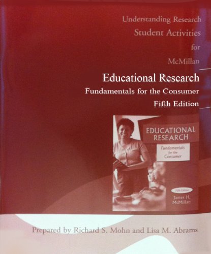 Stock image for Understanding Research: Student Activities for Educational Research Fundamentals for the Consumer for sale by Iridium_Books