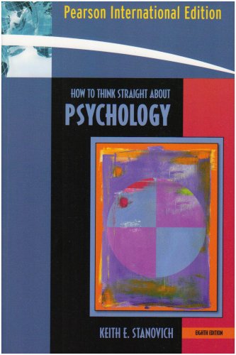 Imagen de archivo de How To Think Straight About Psychology: International Edition a la venta por WorldofBooks