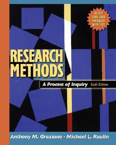 Imagen de archivo de Research Methods: A Process of Inquiry (with Website Access) (6th Edition) a la venta por dsmbooks