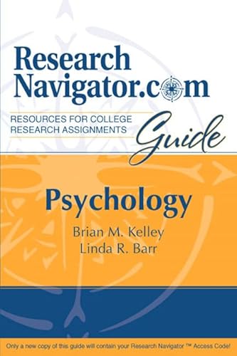 Imagen de archivo de Psychology: ResearchNavigator.com Guide (New) a la venta por BookHolders