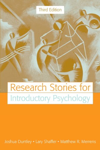 Beispielbild fr Research Stories for Introductory Psychology (3rd Edition) zum Verkauf von BooksRun