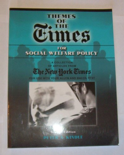 Imagen de archivo de Themes of the Times for Social Welfare Policy a la venta por Wonder Book