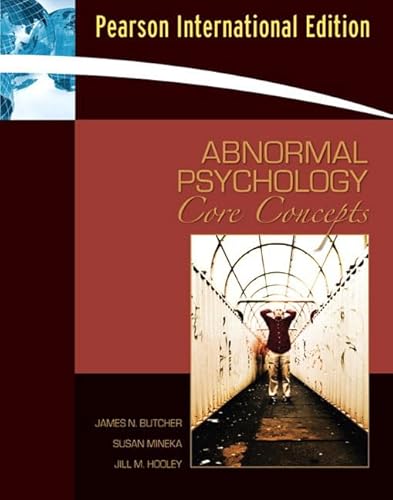 Imagen de archivo de Abnormal Psychology : Core Concepts a la venta por Better World Books Ltd