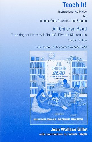 9780205543540: Teach It! Student Instructional Activities (Valuepack item only) for All Children Read: Teaching for Literacy in Today's Diverse Classroom