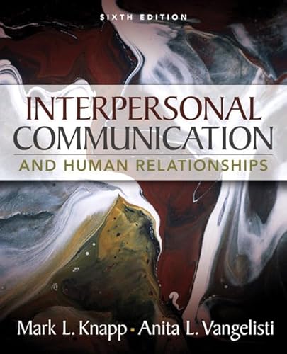 Stock image for Interpersonal Communication and Human Relationships (6th Edition) for sale by HPB-Red
