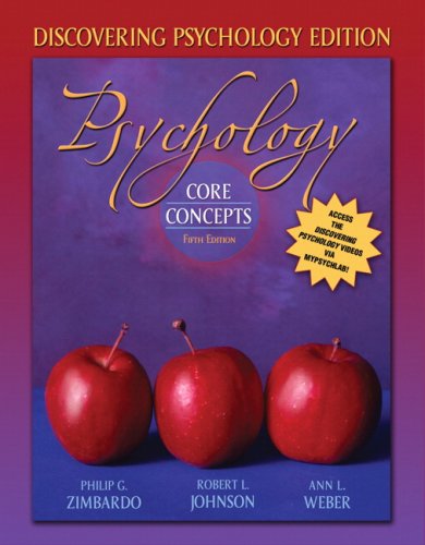 Beispielbild fr Psychology: Core Concepts, Discovering Psychology Edition (book alone) (5th Edition) zum Verkauf von Wonder Book