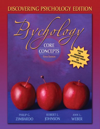 Stock image for Psychology: Core Concepts, Discovering Psychology Edition (5th Edition) for sale by BookHolders