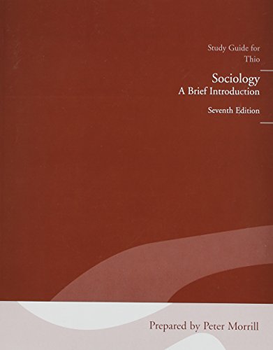 Imagen de archivo de Study Guide for Sociology: A Brief Introduction a la venta por HPB-Red