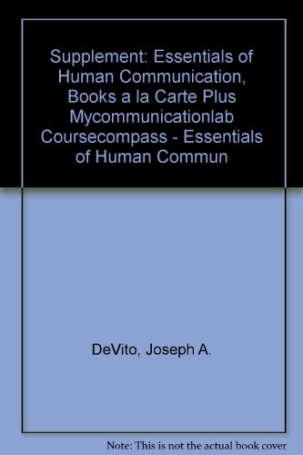 Immagine dell'editore per Essentials of Human Communication, Books a la Carte Plus MyCommunicationLab CourseCompass (6th Edition) venduto da ThriftBooks-Dallas