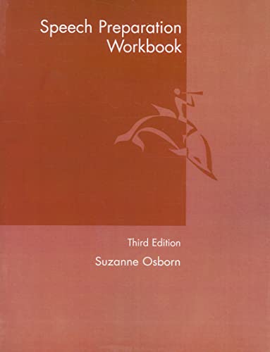 Beispielbild fr Speech Preparation Workbook zum Verkauf von Wonder Book