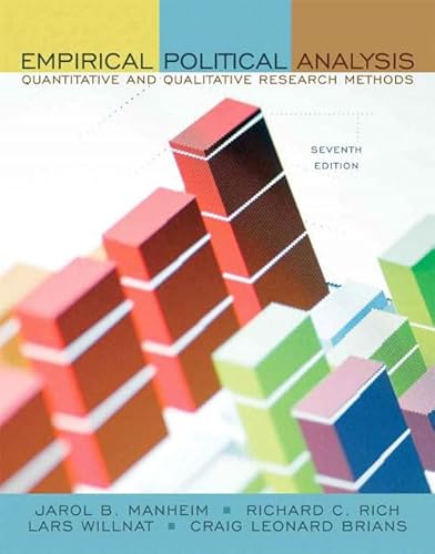 Imagen de archivo de Empirical Political Analysis : Quantitative and Qualitative Research Methods a la venta por Better World Books