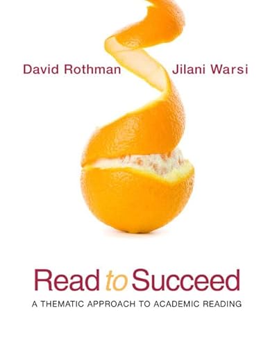 Beispielbild fr Read to Succeed: A Thematic Approach to Academic Reading zum Verkauf von BookHolders