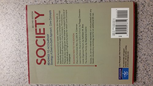 9780205578719: Society: Readings to Accompany Sociology a Down-to-earth Approach Core Concepts