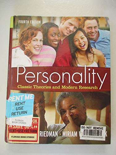 Stock image for Personality: Classic Theories and Modern Research (4th Edition) for sale by BooksRun