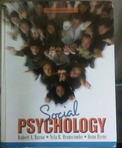 Imagen de archivo de Social Psychology a la venta por Reliant Bookstore