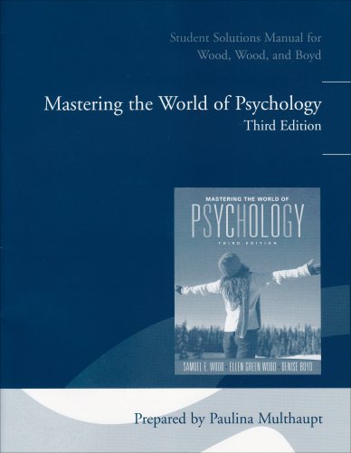 Stock image for Student Solutions Manual for Mastering the World of Psychology for sale by Iridium_Books
