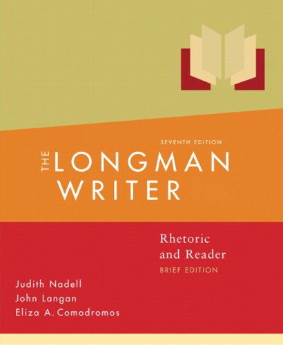 Beispielbild fr The Longman Writer: Rhetoric, Reader, and Research Guide, Brief Edition (7th Edition) zum Verkauf von HPB-Red