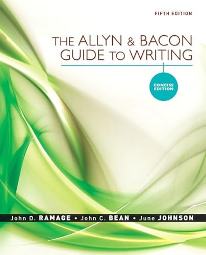 9780205598724: The Allyn & Bacon Guide to Writing: Concise Edition (5th Edition)