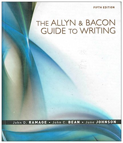 Stock image for The Allyn and Bacon Guide to Writing for sale by Better World Books